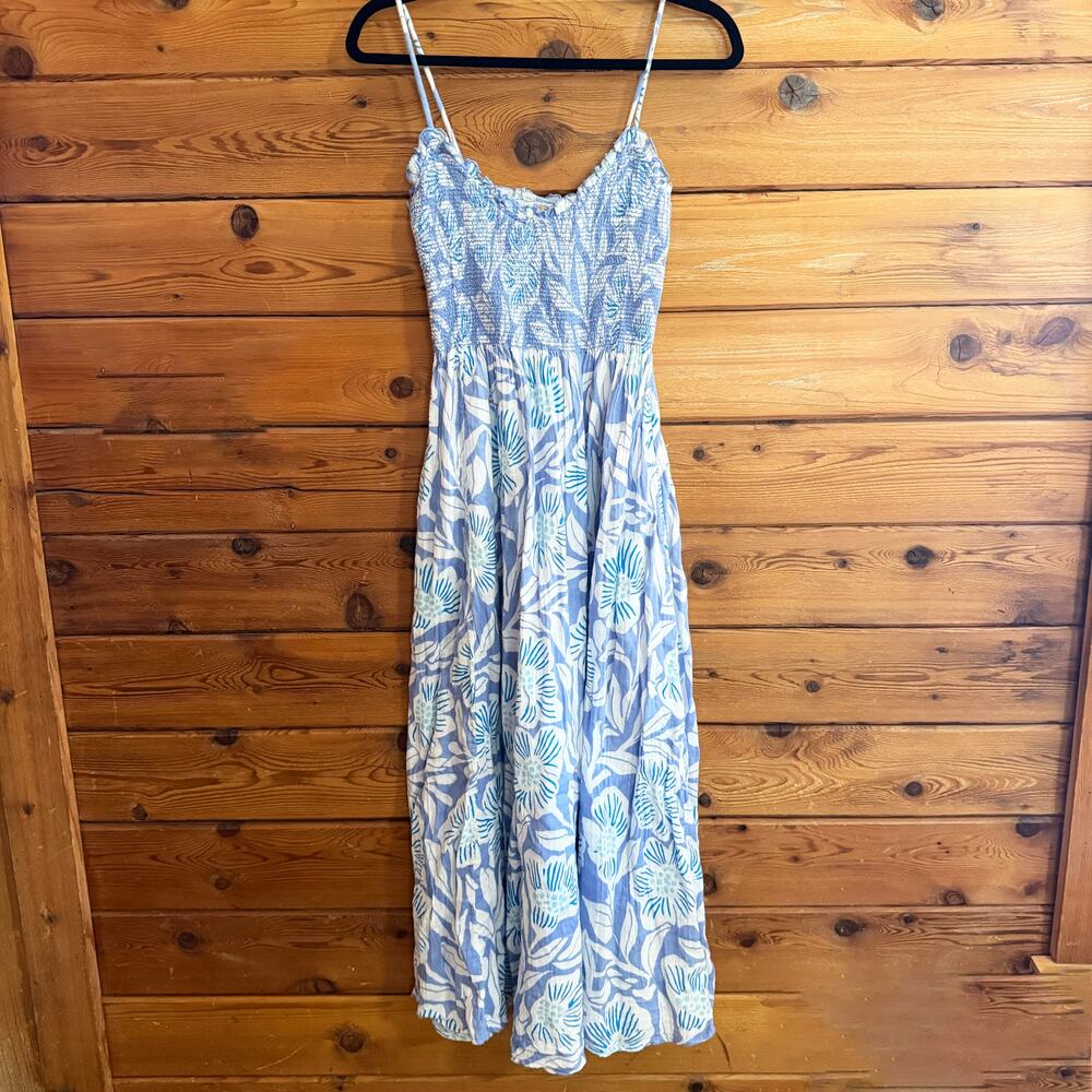 Free People Sweet Nothings Printed Sundress blue floral Size Small